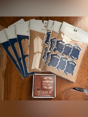 ⭐️2/$12 Stamper & Tags for Making Gift Tags for Handmade Items- 4 stamps 45 tags